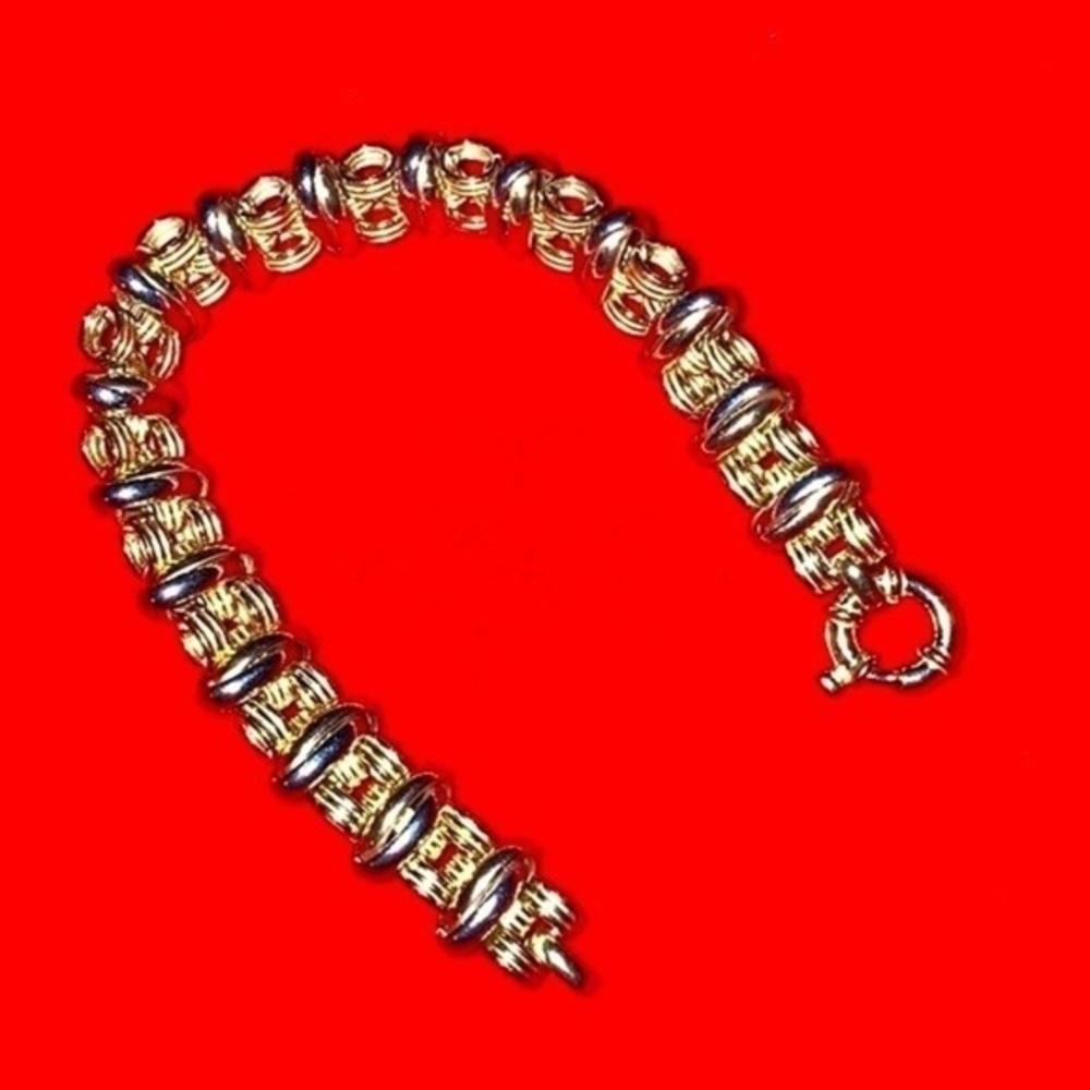 Gold Bracelet modern and unique 14k Italian Gold Jewellery woman’s bracelet 26.5
